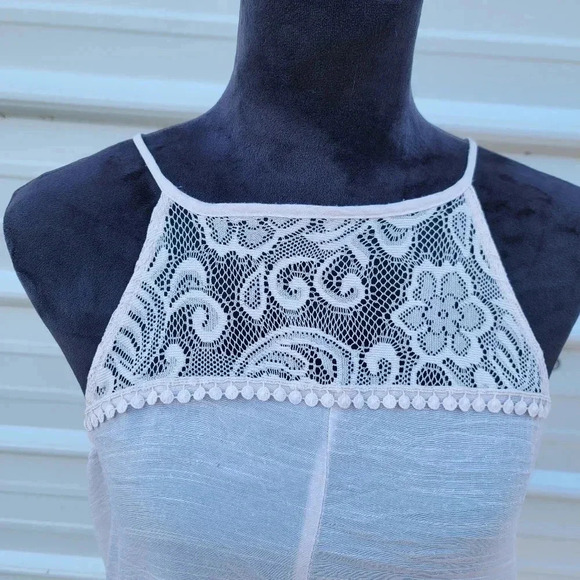 Ambrielle Sleepwear Babydoll Semi Sheer Lingerie Pink Lace Nighty Size Small - Picture 3 of 9